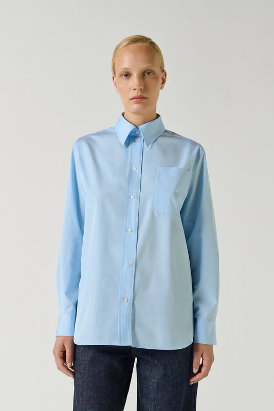 Chemise Saphir - Bleu Ciel - Coton - Femme