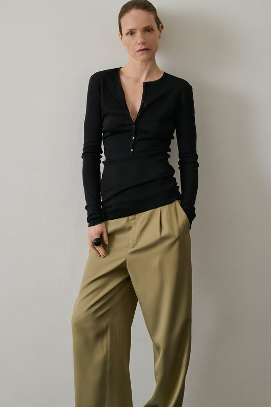 T-shirt Pernille - Noir - Coton - Femme