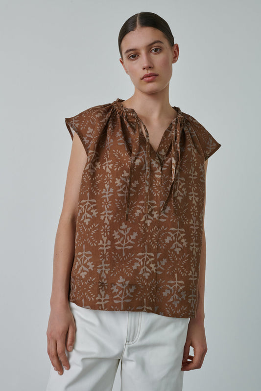 CHEMISE TANGER MARRON