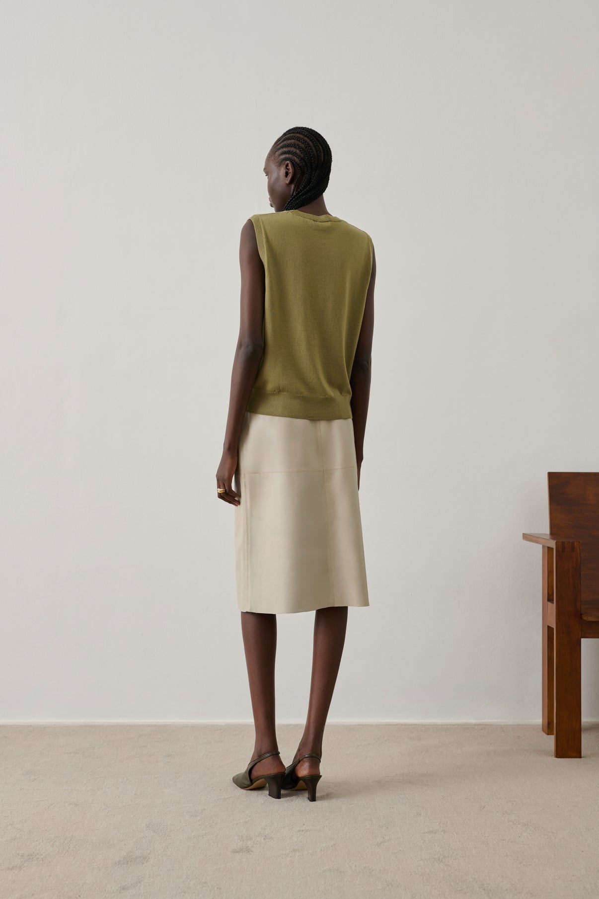 Pull Fargo - Argile - Laine mérinos - Femme vue 3