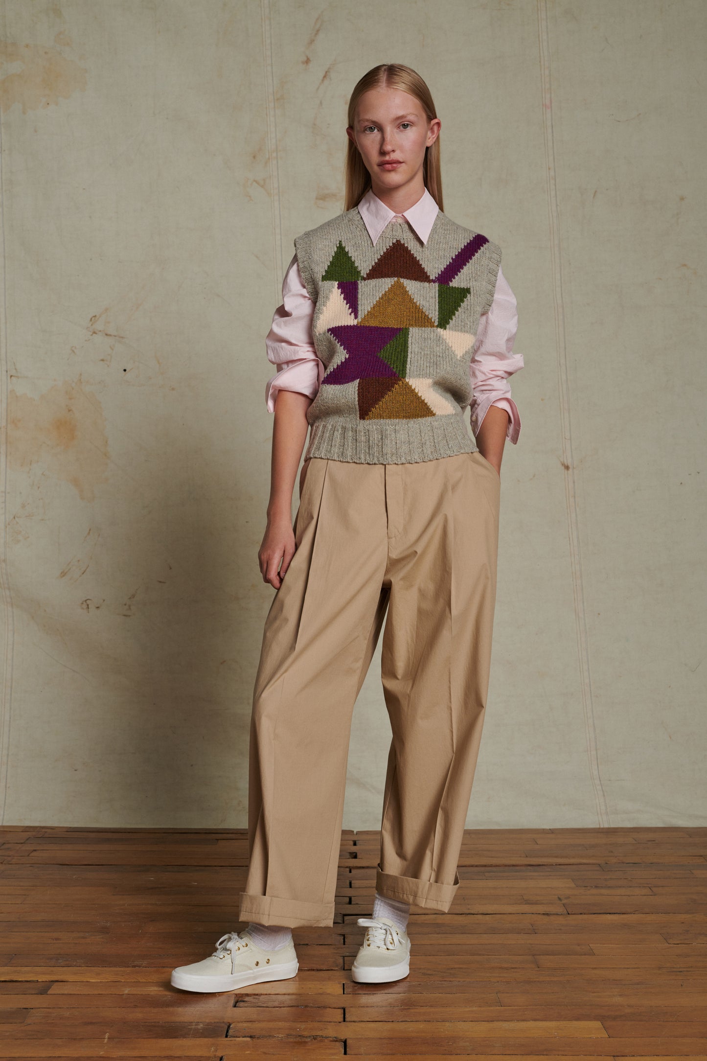 Pull Arty - Beige Multico - Laine - Femme