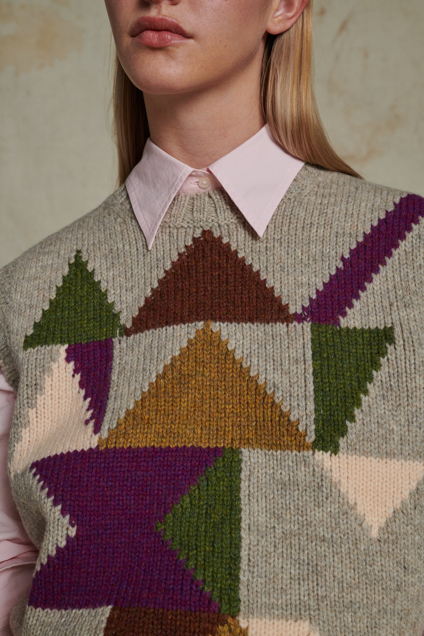 Pull Arty - Beige Multico - Laine - Femme