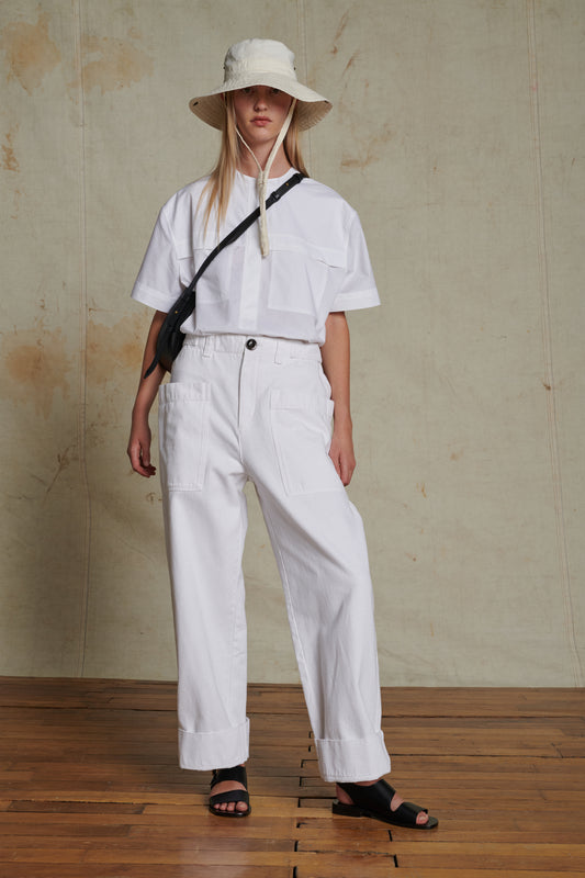 Jean Andorre - Blanc - Coton - Femme