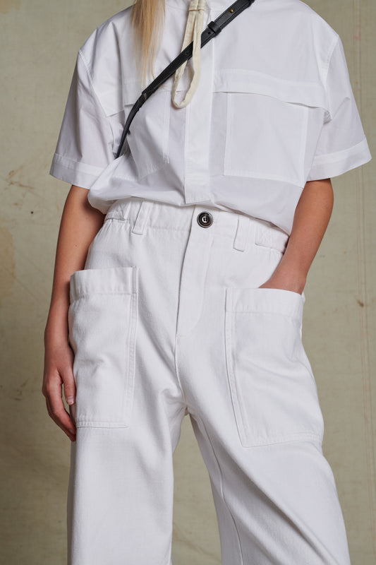 Jean Andorre - Blanc - Coton - Femme