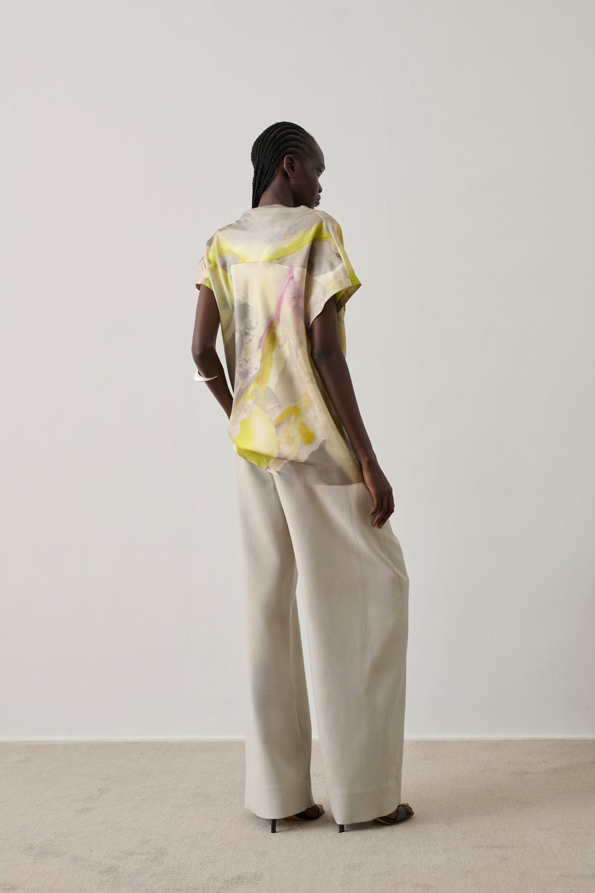 Blouse Heloise - Jaune - Soie - Femme vue 3