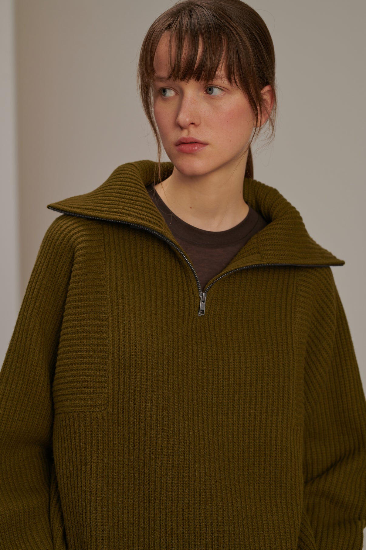 Pull Visby - Kaki - Laine - Femme vue 2