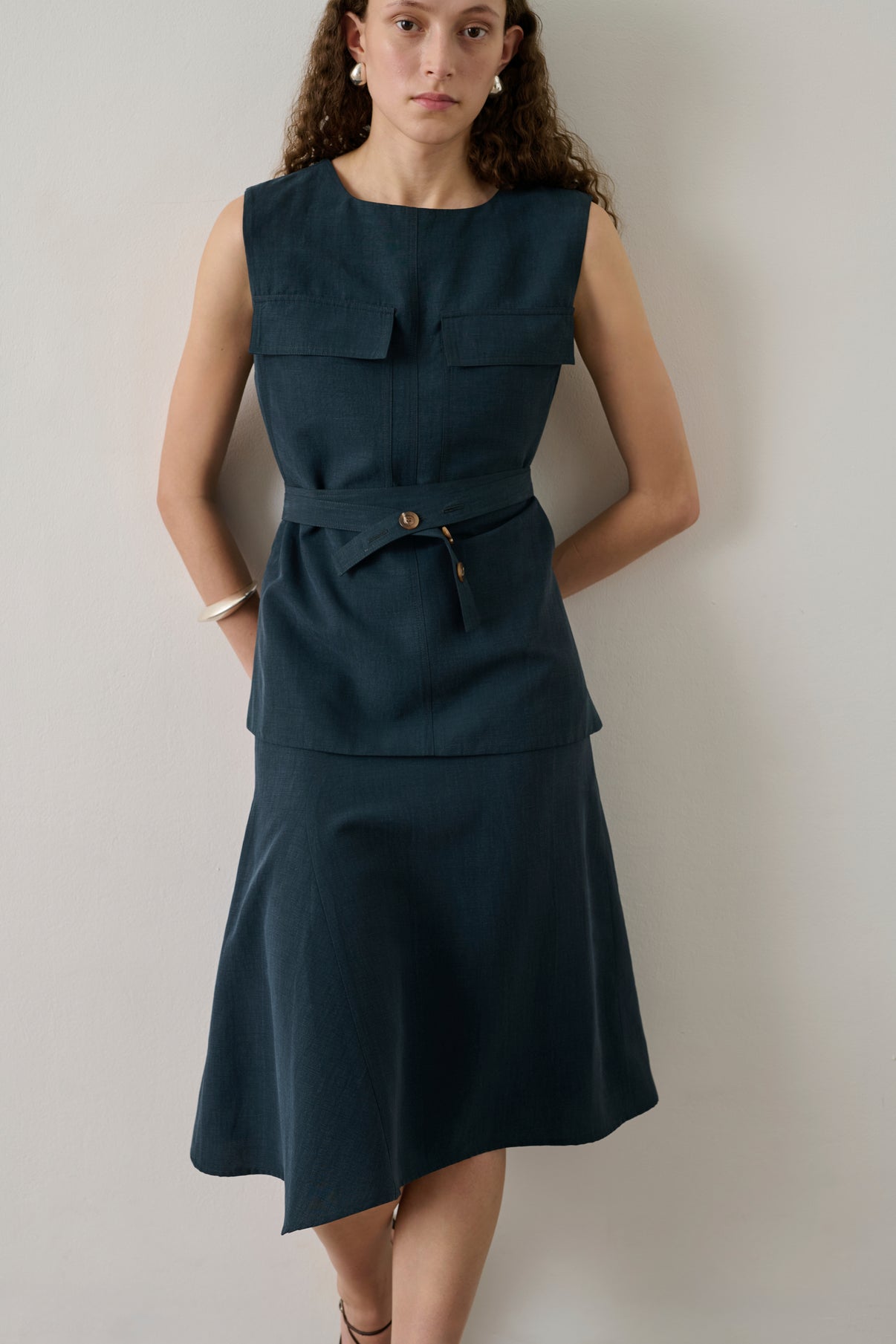 Jupe Gali - Pétrole - Femme vue 1