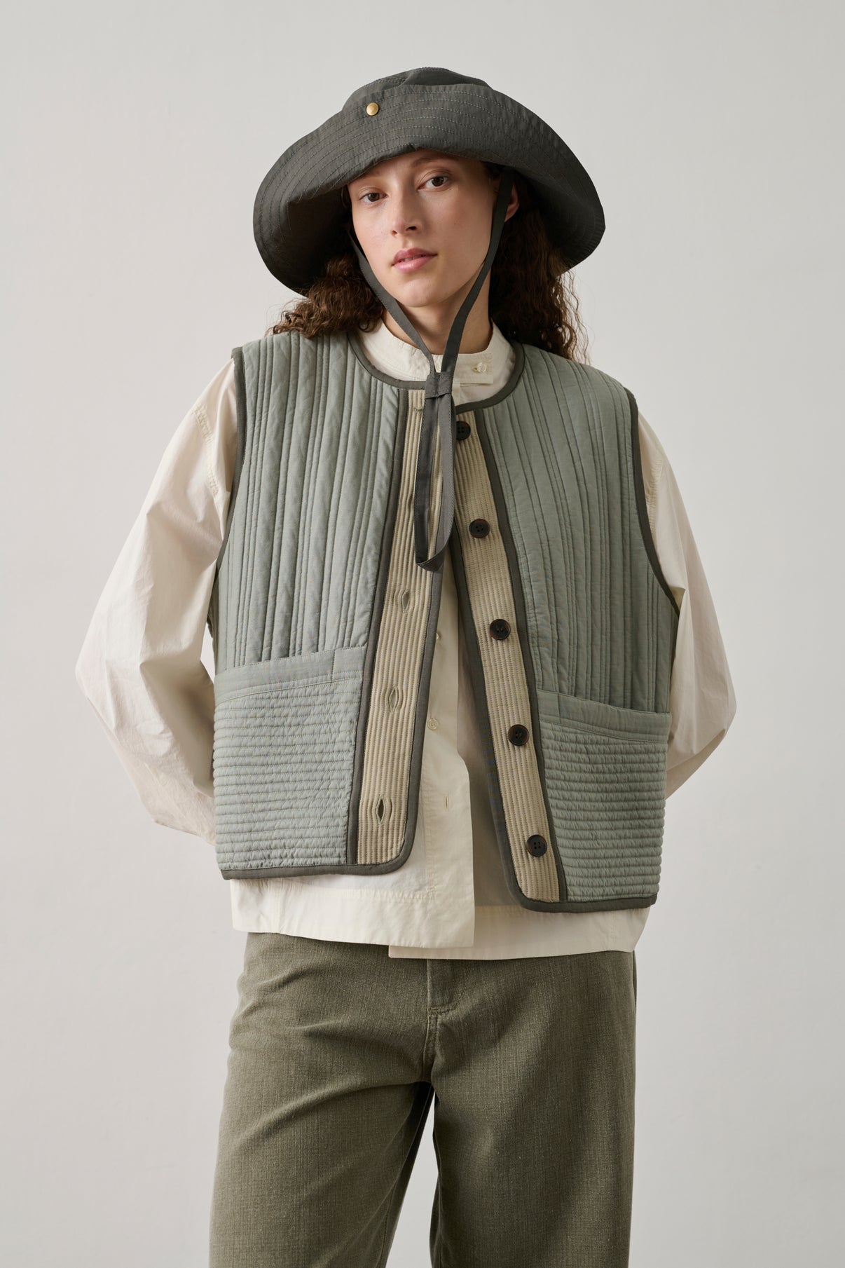 Chapeau Isaho - Gris Anthracite - Coton - Femme vue 2