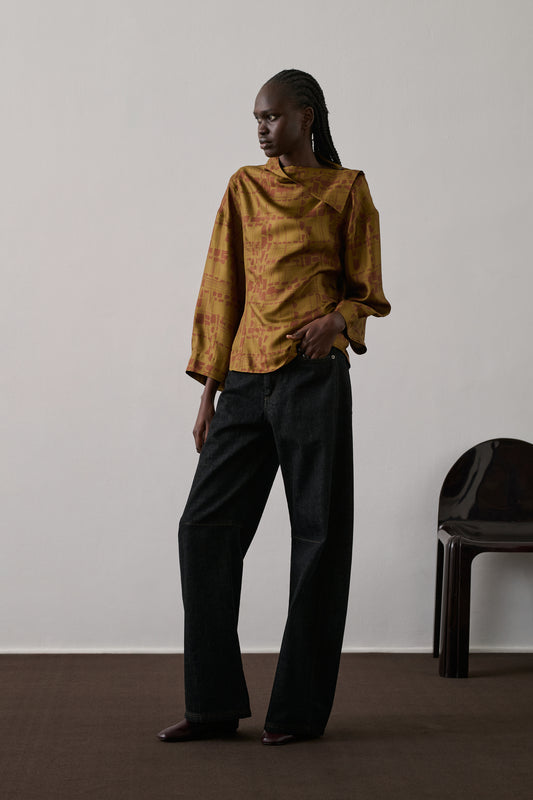 Blouse Figari - Bronze/Rouille - Soie - Femme