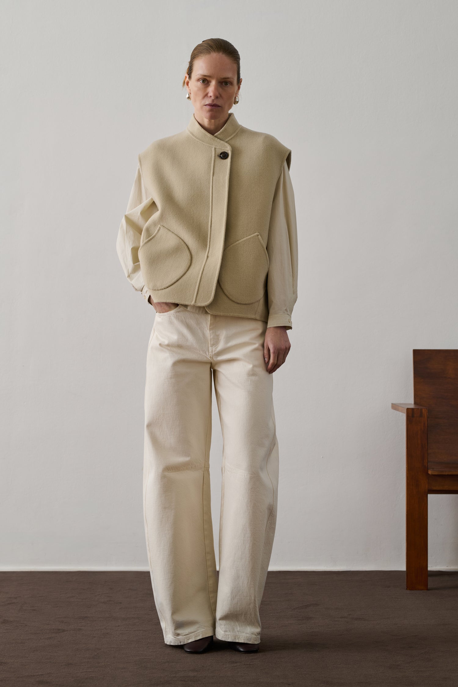 Veste Adeline - Craie - Laine - Femme