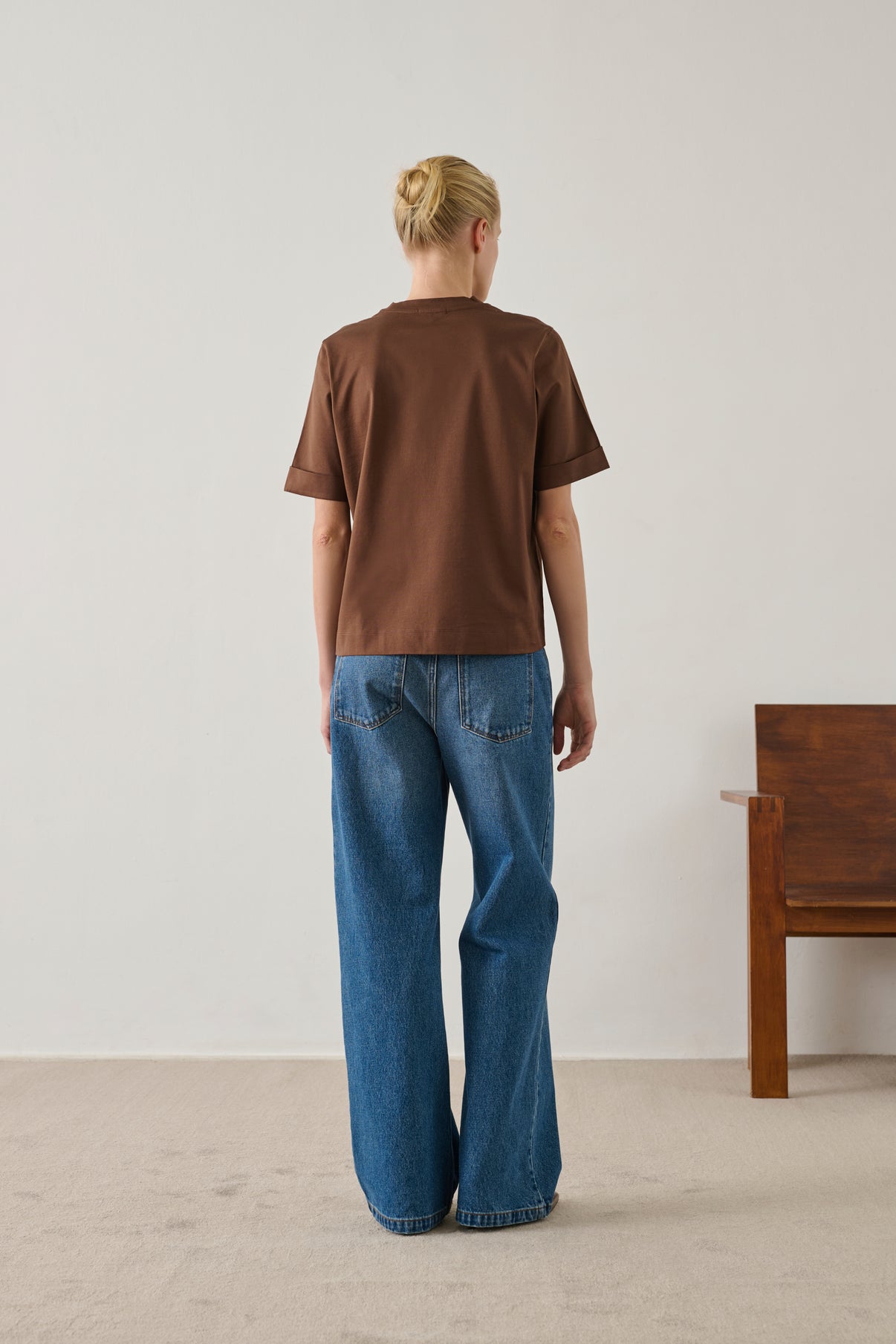 Tee-Shirt Ama - Acajou - Coton - Femme vue 3